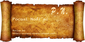 Pocsai Noémi névjegykártya